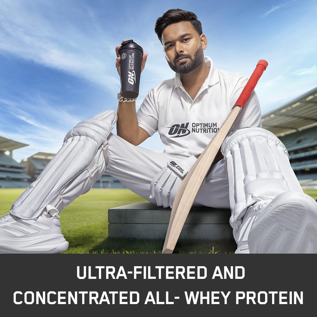 Optimum Nutrition (ON) Gold Standard 100% Whey 907 g, (Double Rich Chocolate) Protein Powder for Muscle Support & Recovery, Vegetarian - Primary Source Whey Isolate
